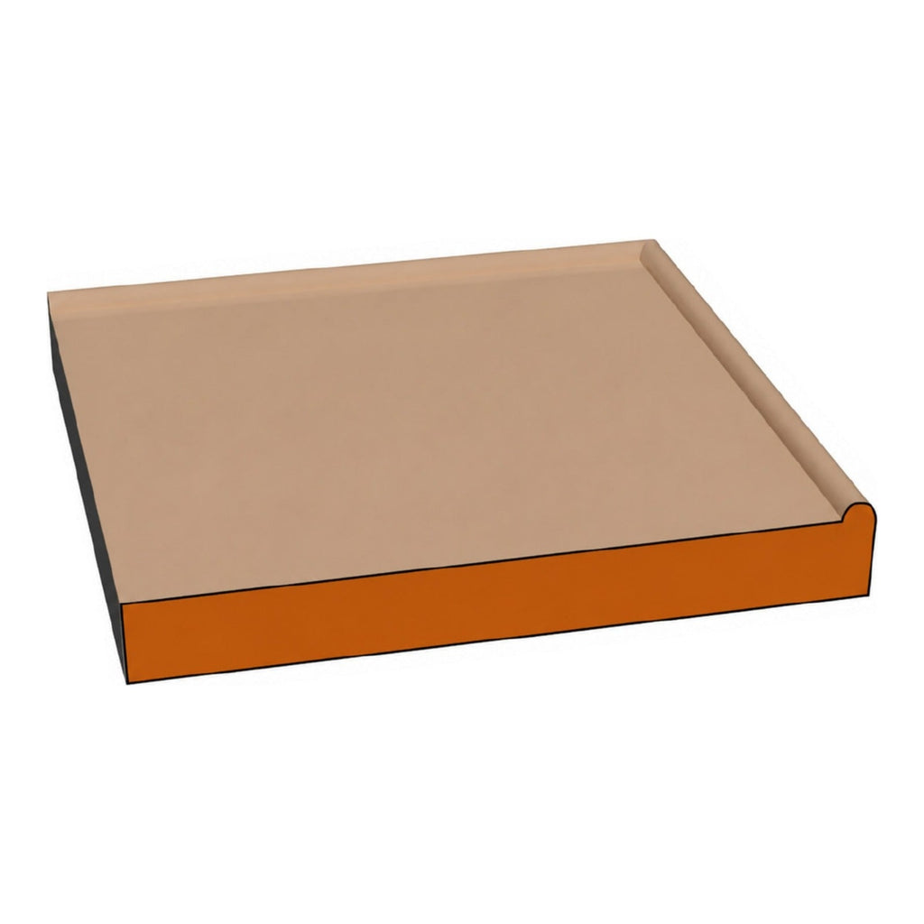 Skinny Bead 125 one-piece CNC-routed MDF cabinet door edge profile cross-section, paint-grade unfinished MDF, made by Artisan Studio in Conroe, Texas