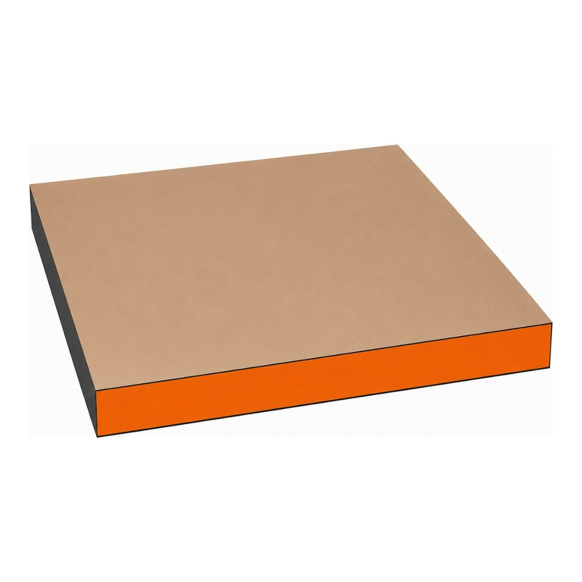 Slab one-piece CNC-routed MDF drawer front edge profile cross-section, paint-grade unfinished MDF, made by Artisan Studio in Conroe, Texas
